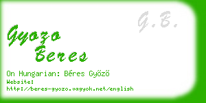 gyozo beres business card