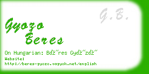 gyozo beres business card